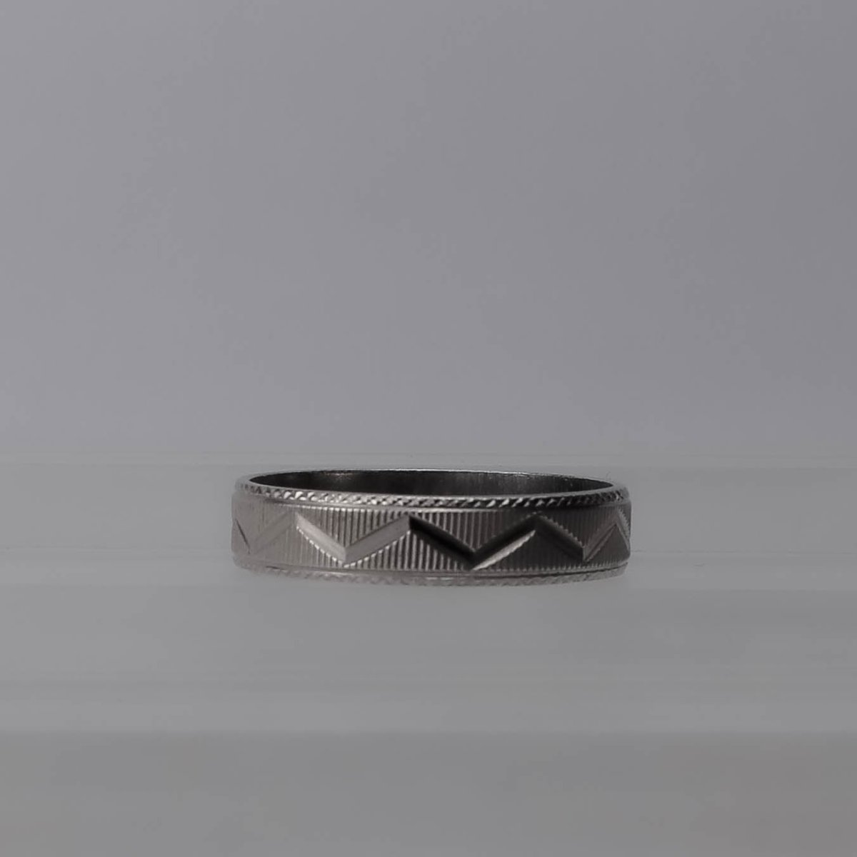 Royal Geo Pattern Silverring - Bild 3