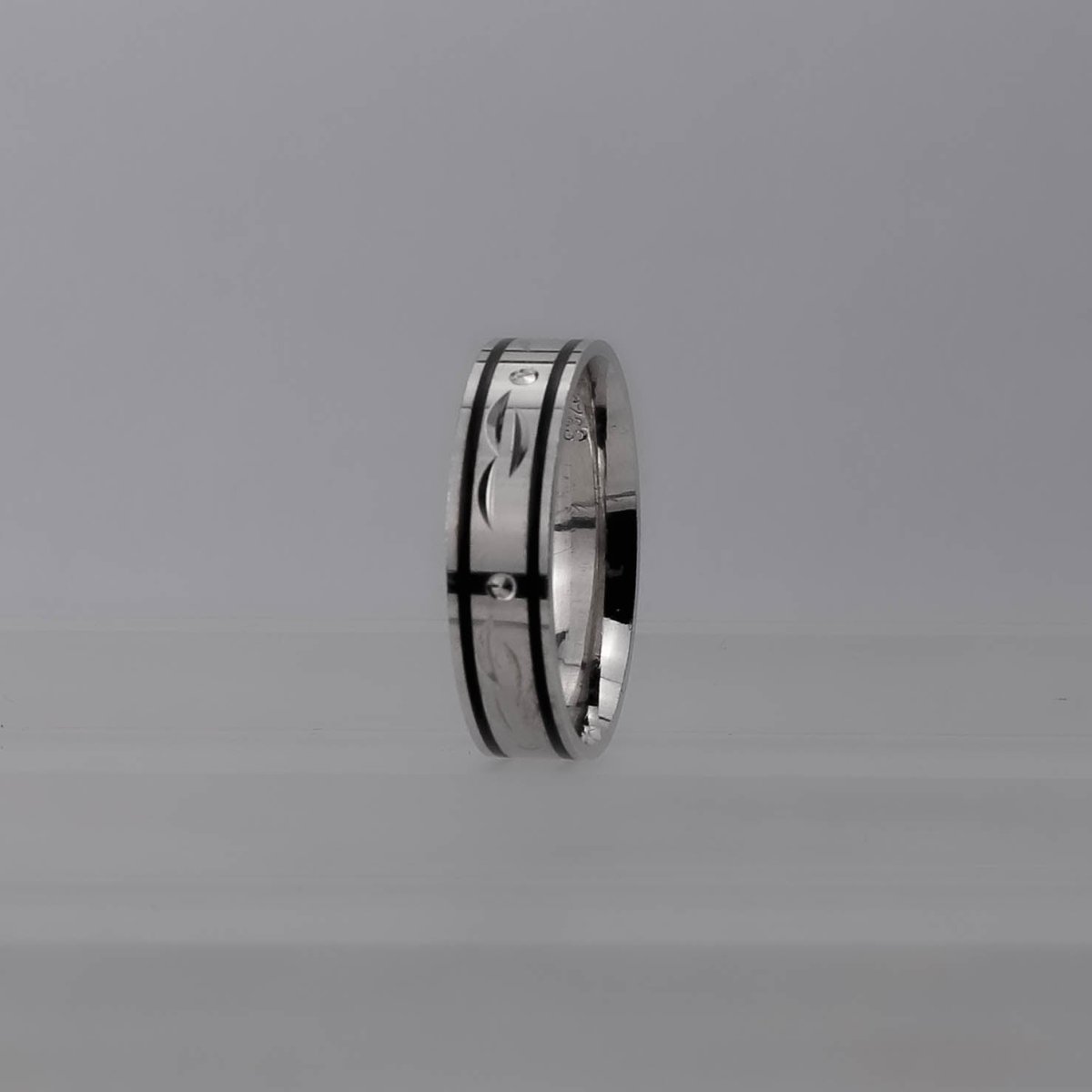 Royal Contrast Line Silverring