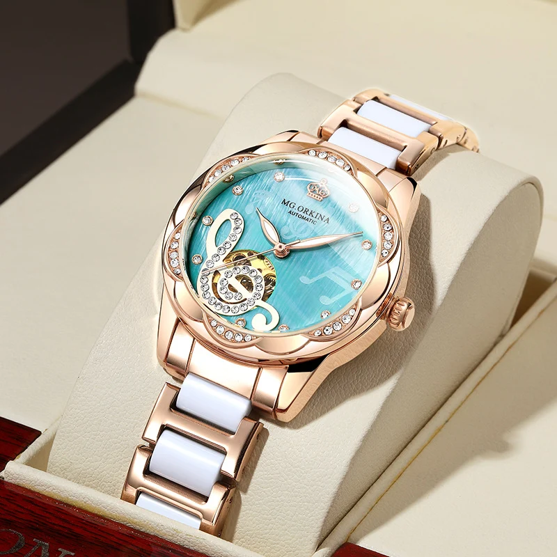 New Designer Mechanical Watches Women Luxury Top Brand Ceramic - Bild 3