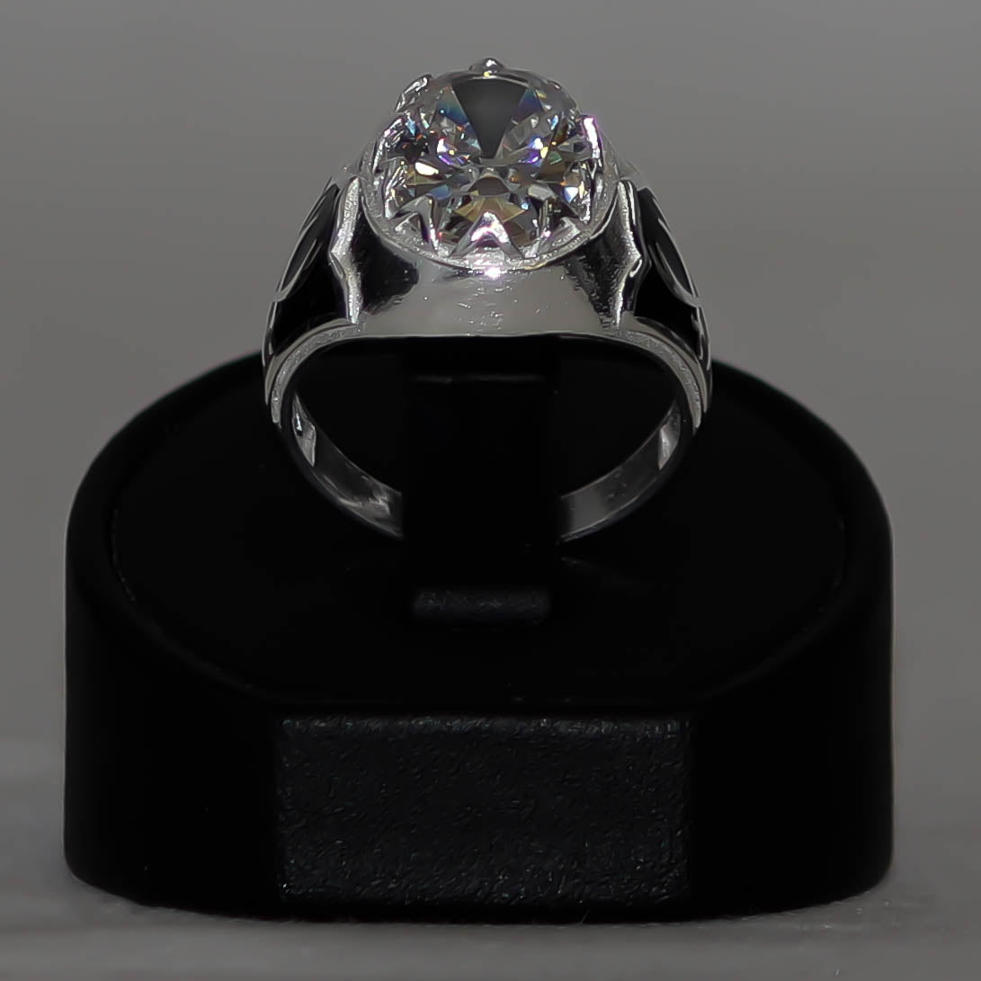 Ring med Stor Zirkon i Äkta 925 Sterling Silver - Bild 3