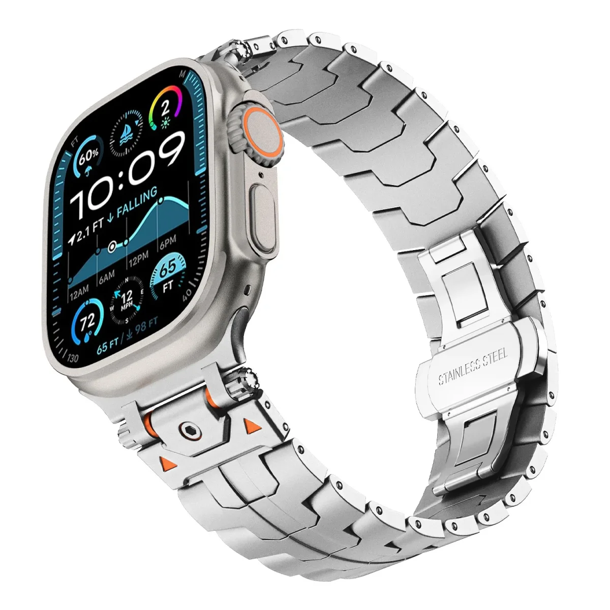 Mens Simple Versatile Stainless Steel Strap For Watch Ultra - Bild 7