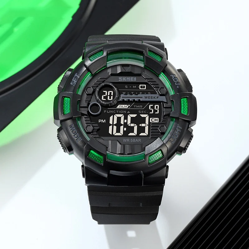 Multifunctional Mens Electronic Waterproof Luminous Sports Watch - Bild 2