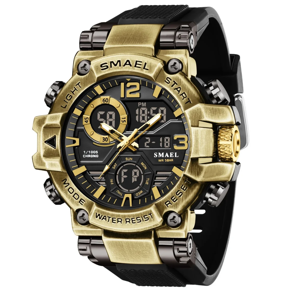 Mens Alloy Multicolor Multi-Function Dual-Display Sports Watch - Bild 8